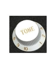 1 weißer UFO-Tone-Reglerknopf für Stratocaster, metrische Größe