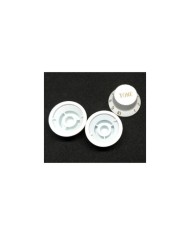 3 Boutons de Potentiometre Blanc pour Stratocaster 1Vol + 2 Tones, Metric size