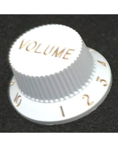 1 weißer UFO-Lautstärkeregler für Stratocaster, metrische Größe