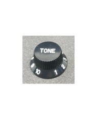 1 schwarzer UFO-Tone-Reglerknopf für Stratocaster, metrische Größe