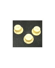 3 Boutons Creme Stratocaster Vintage UFO, Metric size
