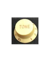 1 cremefarbener UFO-Tonreglerknopf für Stratocaster, metrische Größe