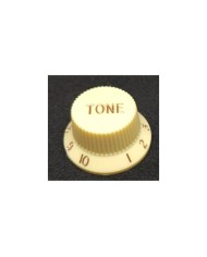 1 cremefarbener UFO-Tonreglerknopf für Stratocaster, metrische Größe