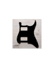 Pickguard HH Schwarz 3-lagig, 11 Löcher, Stratocaster 2 Humbucker