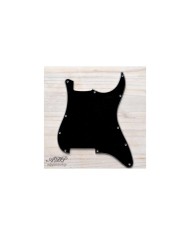 Schwarzes 3-lagiges Pickguard mit 11 Löchern für Stratocaster, ohne Bohrungen für Tonabnehmer/Potis