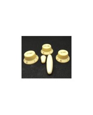 Set Crème Stratocaster : 3 Boutons controle UFO + Tremolo + Switch, Metric