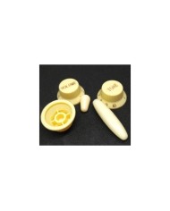 Stratocaster Cream set : 3 control UFO + Tremolo + Switch Metric size Knobs
