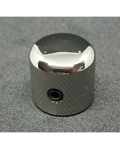 1 Dome-Reglerknopf Telecaster Metall Nickel Feinstruktur für 6-mm-Potis