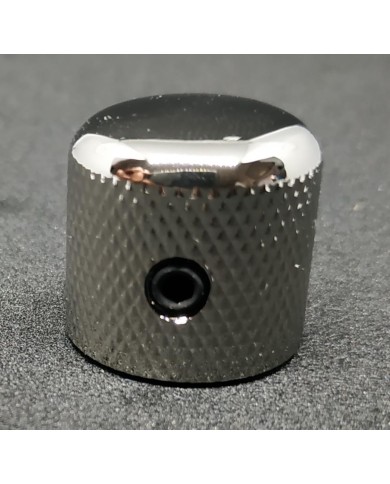 1 Dome-Reglerknopf Telecaster Metall Nickel Feinstruktur für 6-mm-Potis