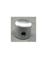 1 Telecaster Dome-Metallknopf, Satin-Chrom, feine Riffelung, für 6-mm-Potis