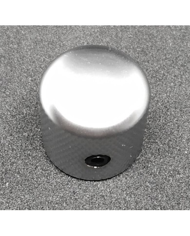 1 Telecaster Dome-Metallknopf, Satin-Chrom, feine Riffelung, für 6-mm-Potis