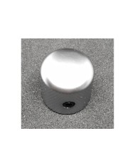 1 Telecaster Dome-Metallknopf, Satin-Chrom, feine Riffelung, für 6-mm-Potis