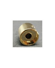 1 Dome-Reglerknopf Telecaster Gold, feine Rändelung, für 6-mm-Potis