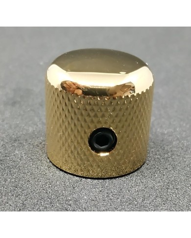 1 Dome-Reglerknopf Telecaster Gold, feine Rändelung, für 6-mm-Potis
