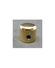 1 Dome-Reglerknopf Telecaster Gold, feine Rändelung, für 6-mm-Potis