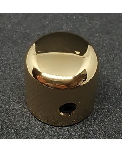 1 Dome-Reglerknopf Telecaster Gold, feine Rändelung, für 6-mm-Potis