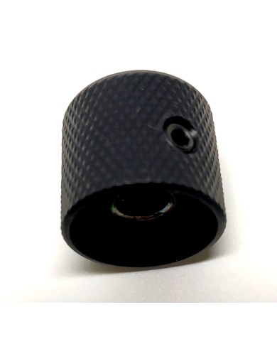 1 Dome-Reglerknopf Telecaster Schwarz, feine Rändelung, für 6-mm-Potis