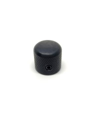 2 schwarze Dome-Knöpfe für Telecaster, feine Rändelung, für 6-mm-Potis