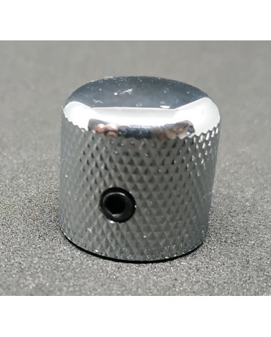 1 Telecaster Dome-Knopf, verchromt, feine Rändelung, für 6-mm-Potis