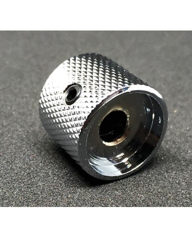 1 Telecaster Dome-Knopf, verchromt, feine Rändelung, für 6-mm-Potis