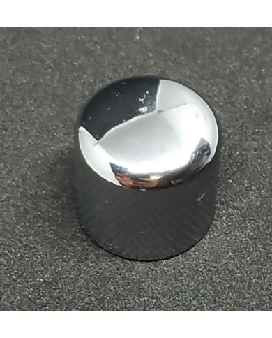 2 gerändelte Telecaster Dome-Knöpfe, Chrom, für 6-mm-Potis