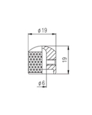 1 Dome-Reglerknopf Telecaster Metall satiniert Chrom, Grobrändelung, für 6-mm-Potis