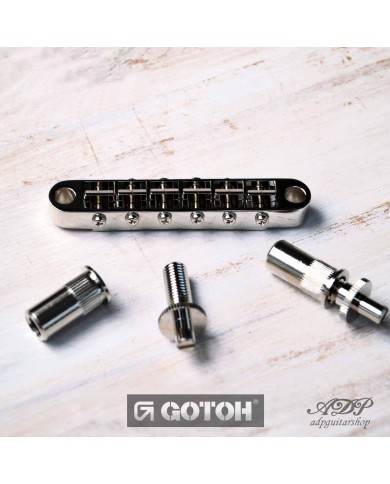 Gotoh Nickel GE103B-T Nashville TuneOMatic Steg, metrische Hülsen