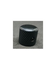 1 Dome-Knopf Telecaster Metall Schwarz Grobrändelung für 6-mm-Potis