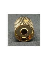 1 Telecaster Dome-Knopf Gold mit Grobrändelung für 6-mm-Potis