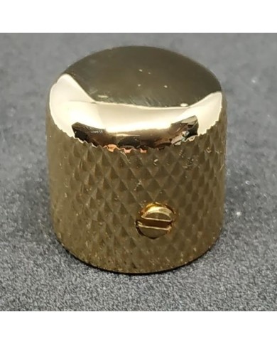 1 Telecaster Dome-Knopf Gold mit Grobrändelung für 6-mm-Potis