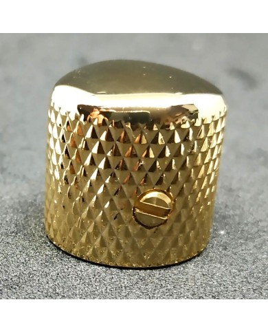 1 Telecaster Dome-Knopf Gold mit Grobrändelung für 6-mm-Potis