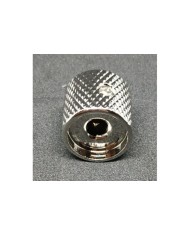 1 Telecaster Dome-Metallknopf, Nickel, grobe Rändelung, für 6,35-mm-Potis
