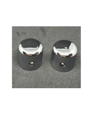 2 Boutons Dome Telecaster Chrome Gros Grains pour pots 6mm
