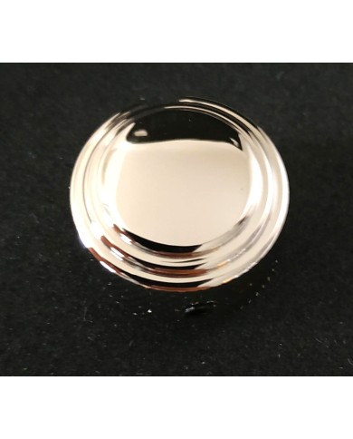 1 Duesenberg Art-Déco-Knöpfe, Nickel, 22 mm Ø x 16.5 mm