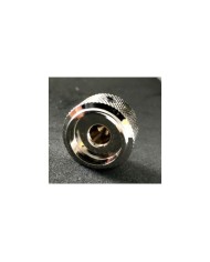 1 Boutons Duesenberg art deco nickel, 22mmØ x 16.5mm