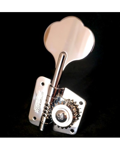 1 Wilkinson Bassmechanik im Fender-Stil mit Chrom-Getriebe, links, umkehrbar
