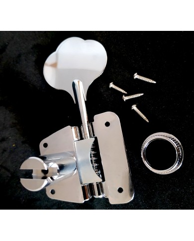 1 Wilkinson Bassmechanik im Fender-Stil mit Chrom-Getriebe, links, umkehrbar