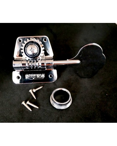 1 verchrommte Bassmechanik im Wilkinson Fender Style, rechts, umkehrbar