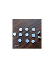12 weiße Perlmuttpunkte, 6 mm, für Gitarrenbau-Einlagen