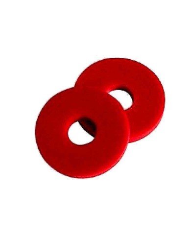 2 Gummi-Unterlegscheiben im "Grolch"-Stil zur Sicherung von Gurtpins