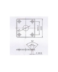 Cream Jack input plate for Gibson, Epiphone style guitars