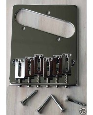 Telecaster Gotoh Chrom Steg mit Saitenhalter, 6 Messing-Saitenreiter GTC201-C