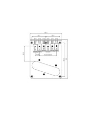 Cordier Chevalet Chrome, 6 saddles in zinc, for Telecaster