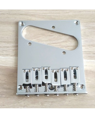 Cordier Chevalet Chrome, 6 saddles in zinc, for Telecaster