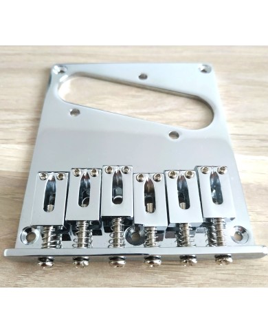 Cordier Chevalet Chrome, 6 saddles in zinc, for Telecaster