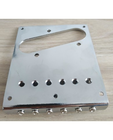 Cordier Chevalet Chrome, 6 saddles in zinc, for Telecaster