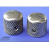 2 Telecaster Dome Knobs SolidShaft Nickel aged, 6,35mm 1/4"