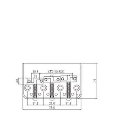 Cordier Wilkinson chrome Court pour Telecaster, 3 pontets Compenses en laiton