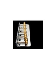 Wilkinson Bass-Saitenhalter verchromt, 5 Barrel-Saitenreiter aus Messing