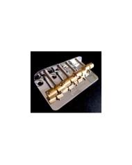 Wilkinson Bass-Saitenhalter, verchromt, 4 Barrel-Saitenreiter aus Messing